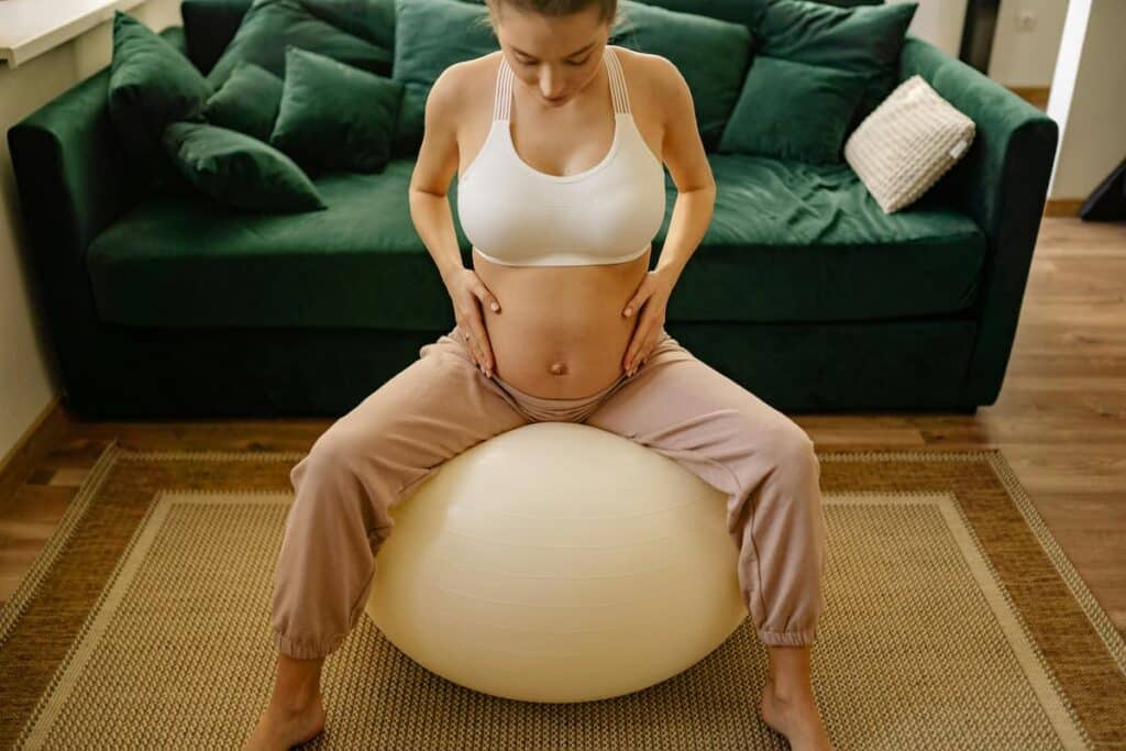 pregnant woman exercising